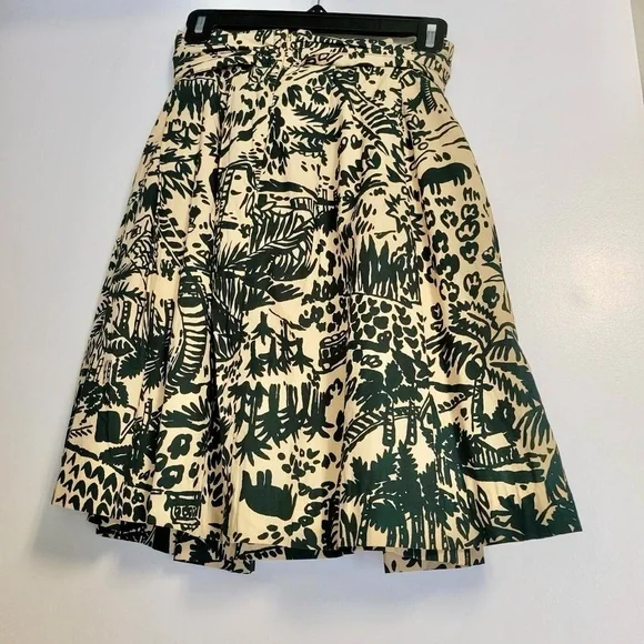 Anthropologie Black and Cream Floral Skirt - Picture 5 of 5